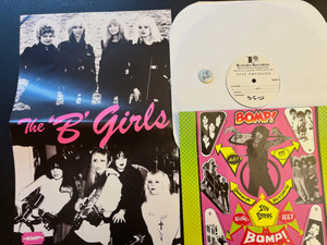 B GIRLS- BAD NOT EVIL - TEST PRESSING SET with SPECIAL COVER , VINTAGE BADGE AND POSTER!